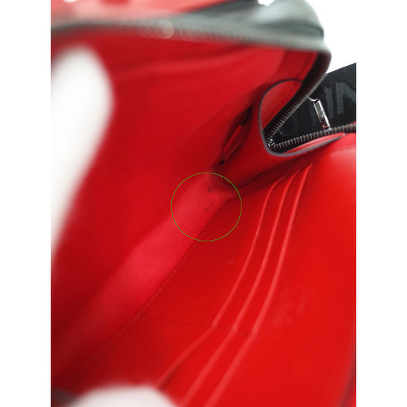 Christian Louboutin Messenger Bag Shoulder Bag Black Red - Picture 8 of 9
